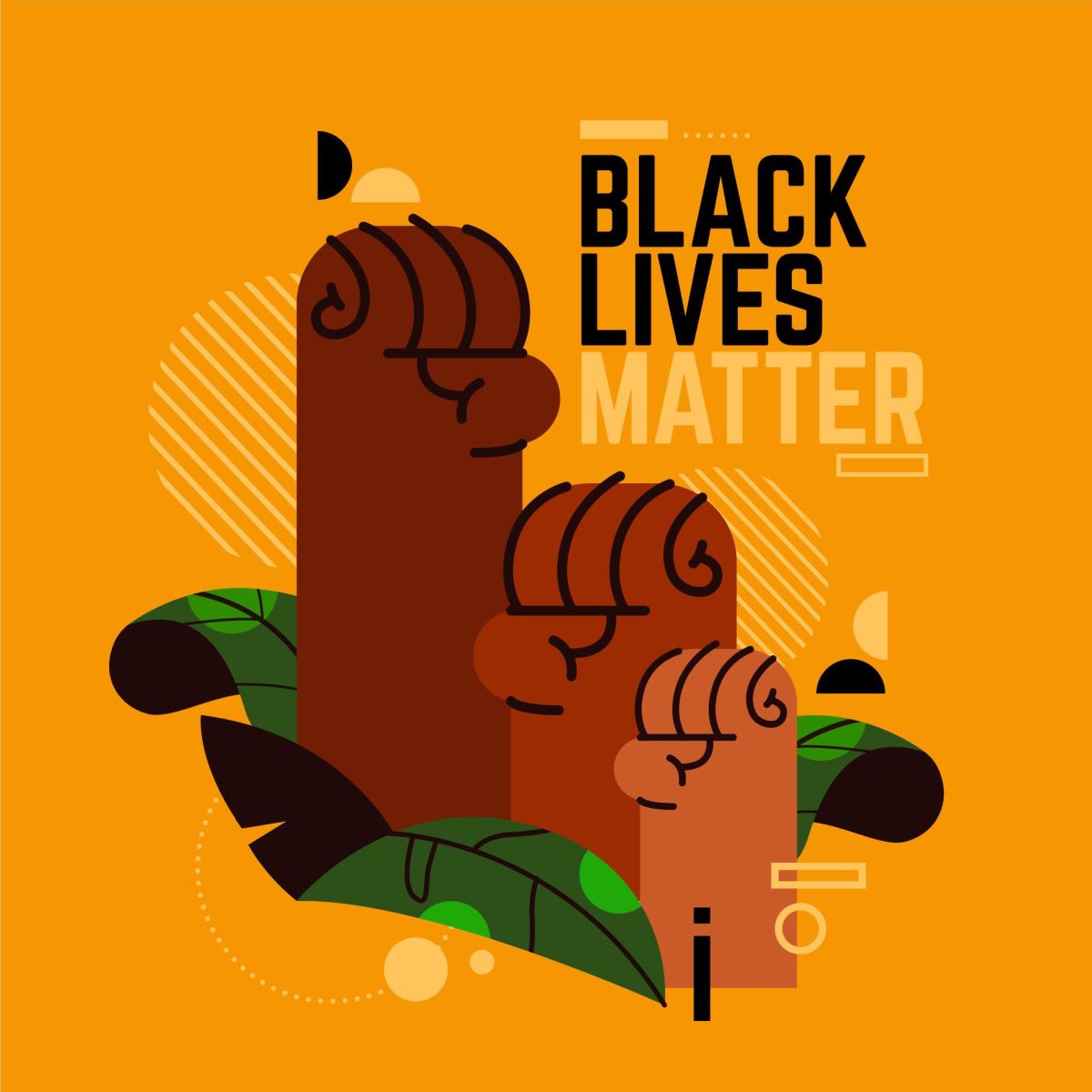 vector illustration digital poster black lives matter freepik