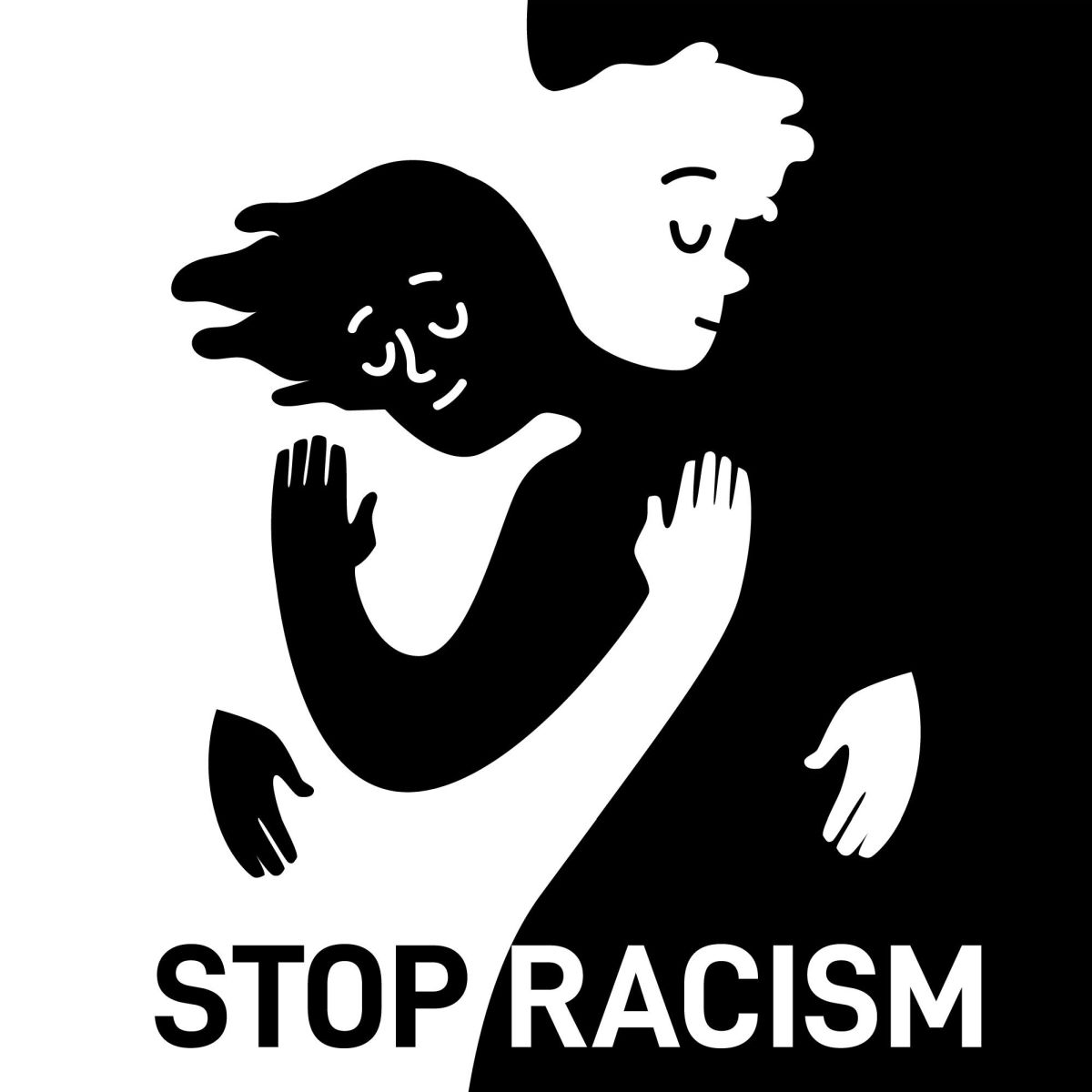 vector illustration digital poster stop racism freepik