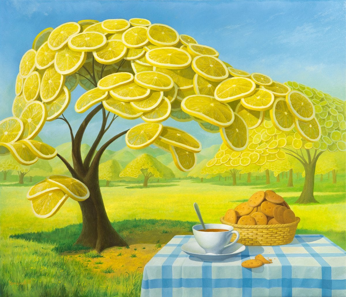 1 surreal oil painting lemon garden by vitaly urzhumov