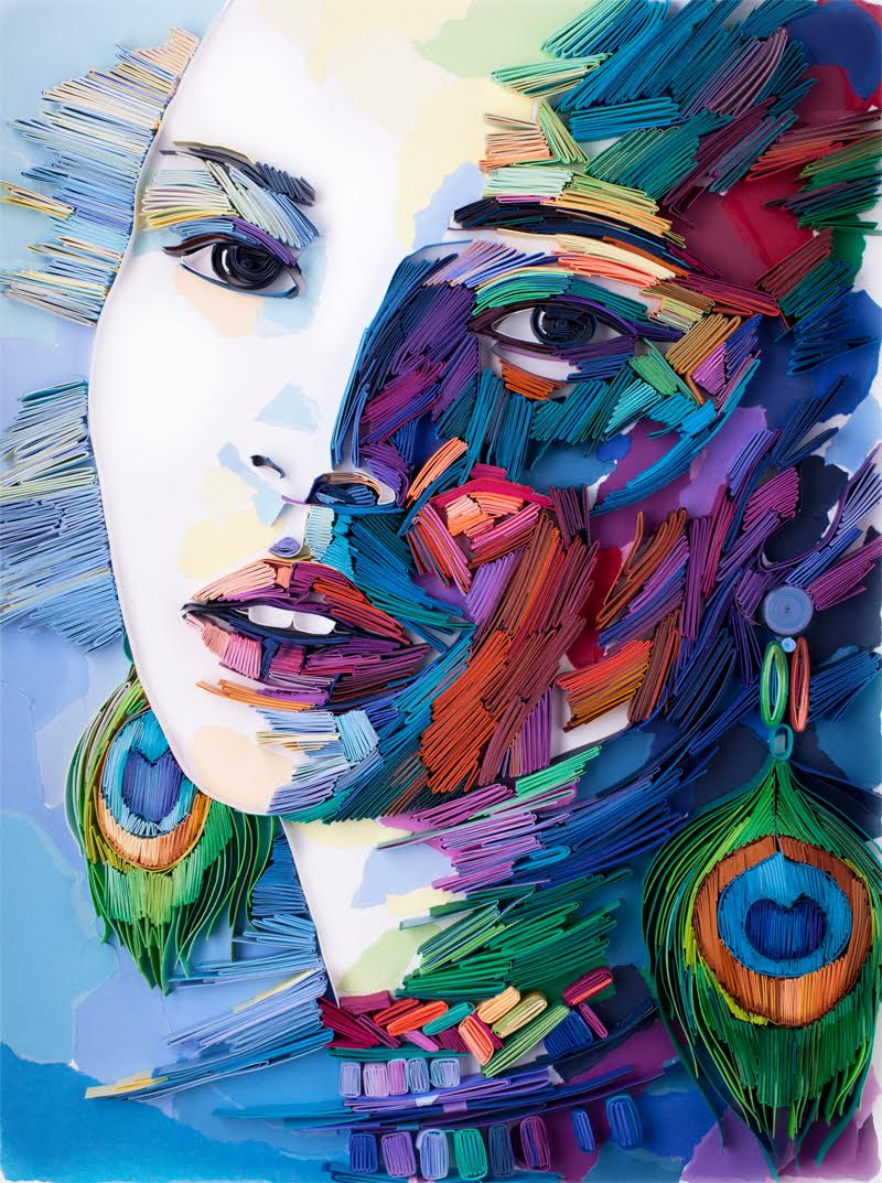 7 paper quilling art woman by yulia brodskaya