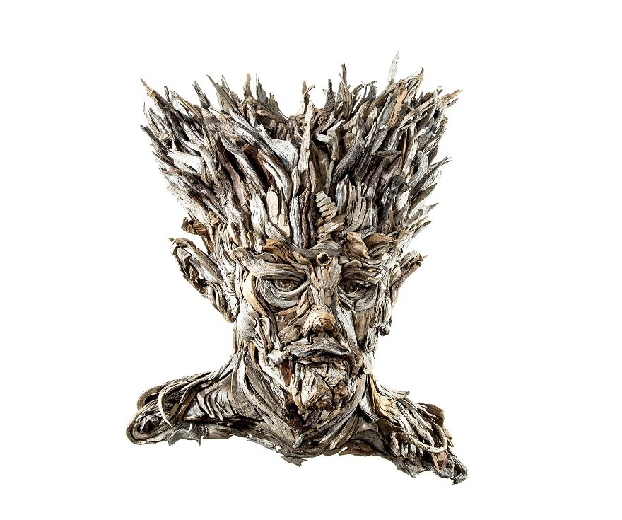 6 driftwood sculpture face by eyevan tumbleweed