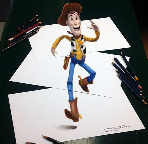 3d drawing by dinotomic