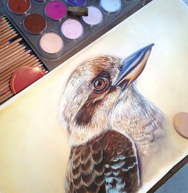 bird painting by joannebarby