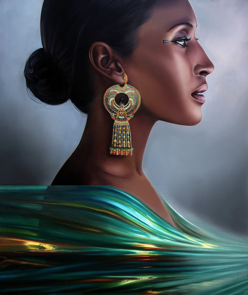 black woman painting by christiane vleugels
