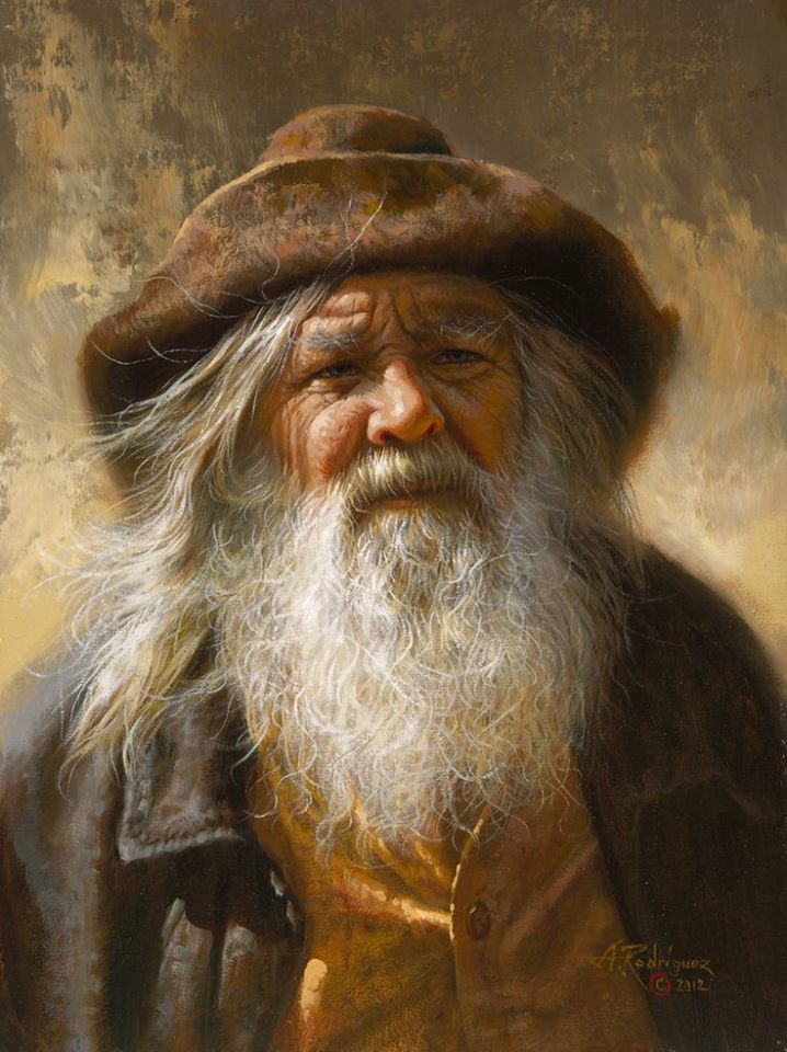 old man painting by alfredo
