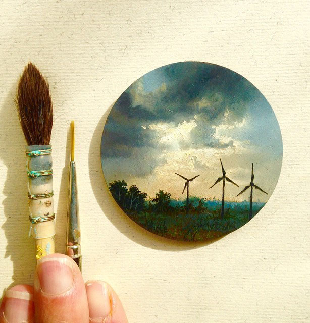  windmill painting by dinabrodsky