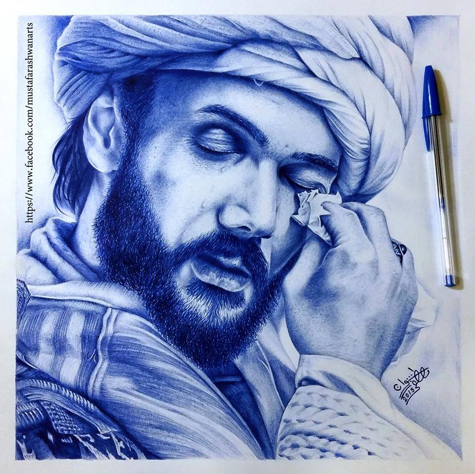 pencil drawing by mustafa rashwan