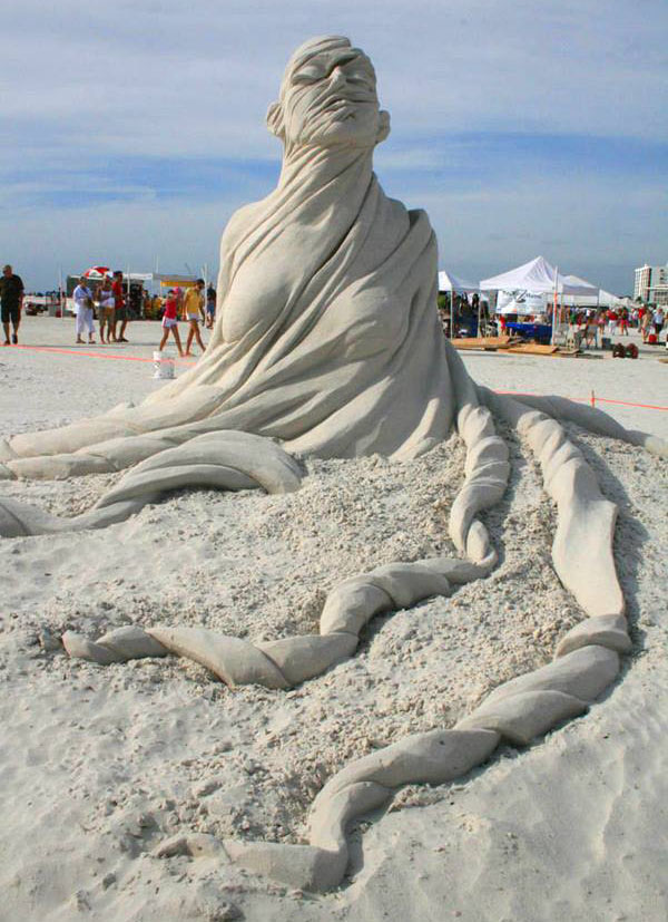 air man sand sculptures by carl jara