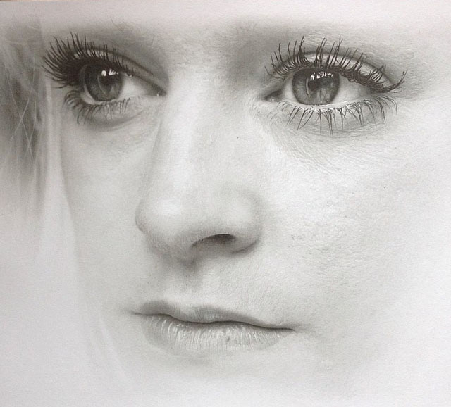 woman pencil drawing by artalicemarie