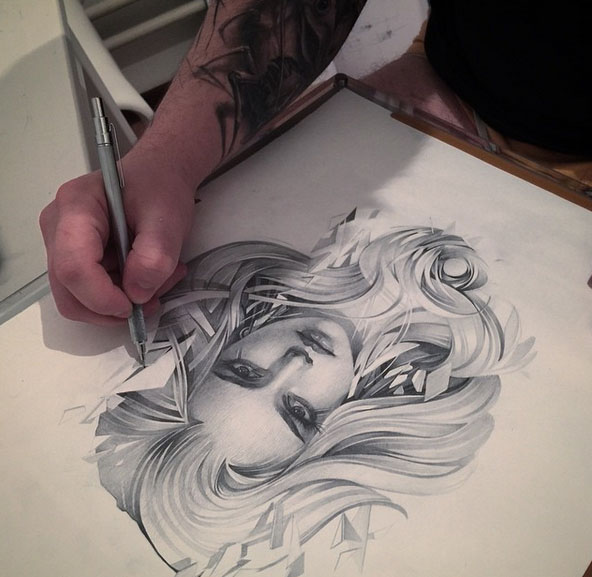 girl drawing artwork by alexsorsa
