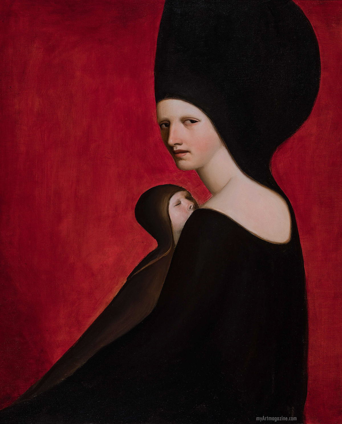 oil painting mother child by alessandro sicioldr