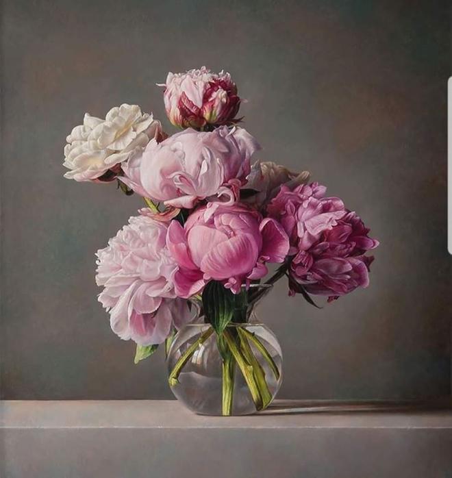 realistic painting flower by gianluca corona