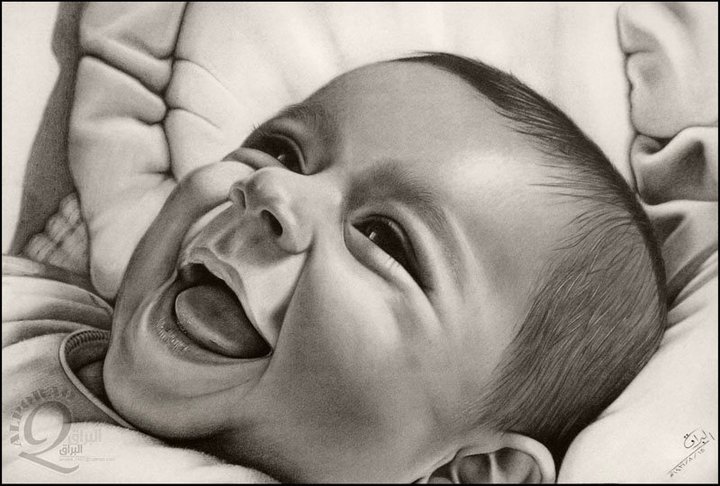 baby pencil drawing by ahmad