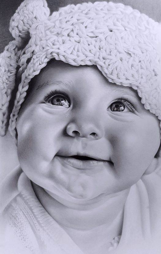 baby pencil drawing by cia