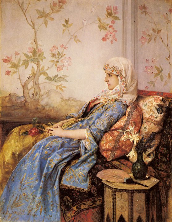 beautiful lady painting by auguste