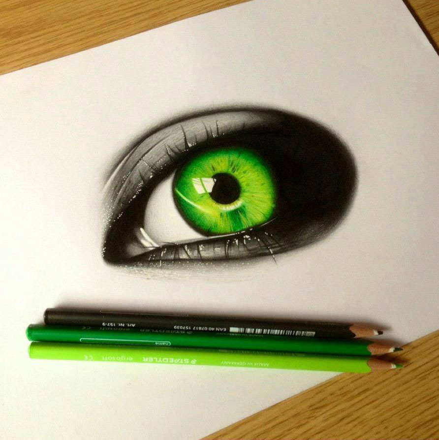 eye pencil drawing by callam