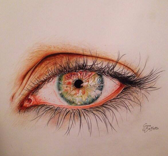 eye pencil drawing by
