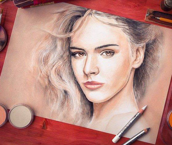 lady pencil drawing by emotionslive