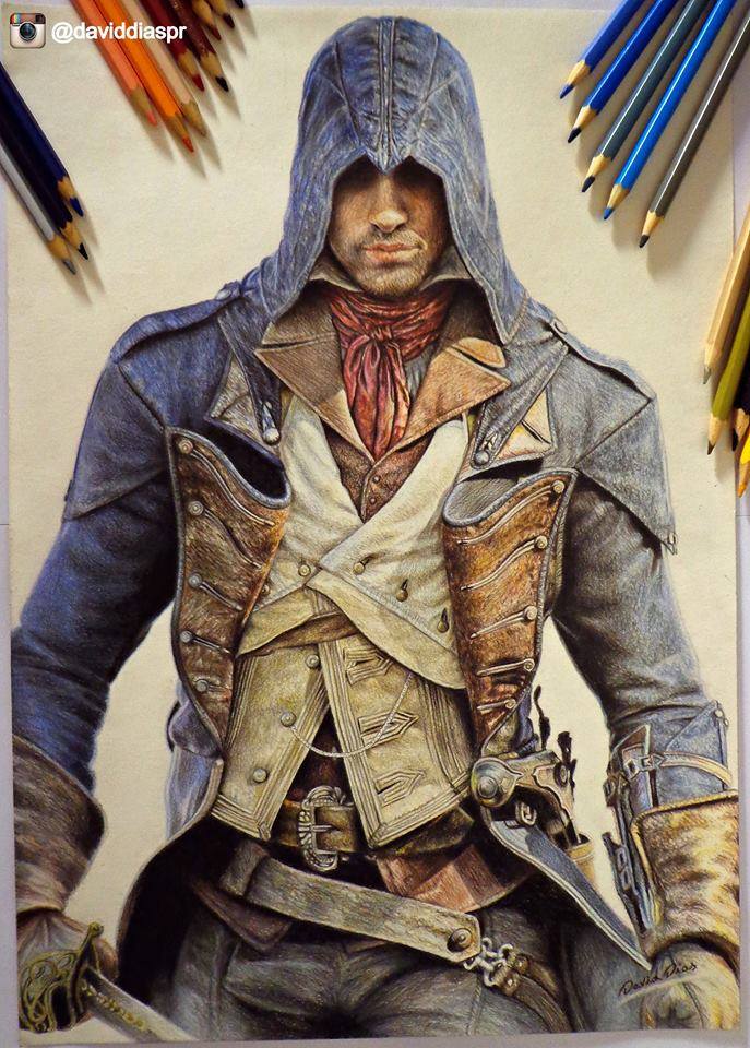 man pencil drawing by david