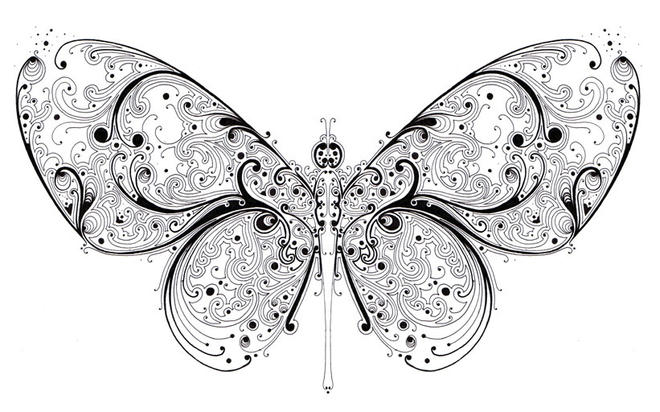 doodle artwork butterfly