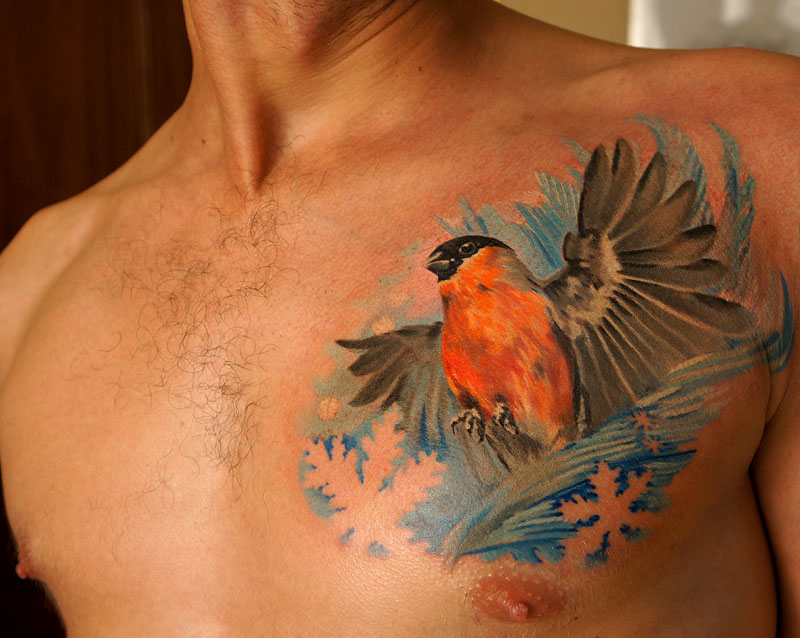 tattoos for men bullfinch artwork by grimmy