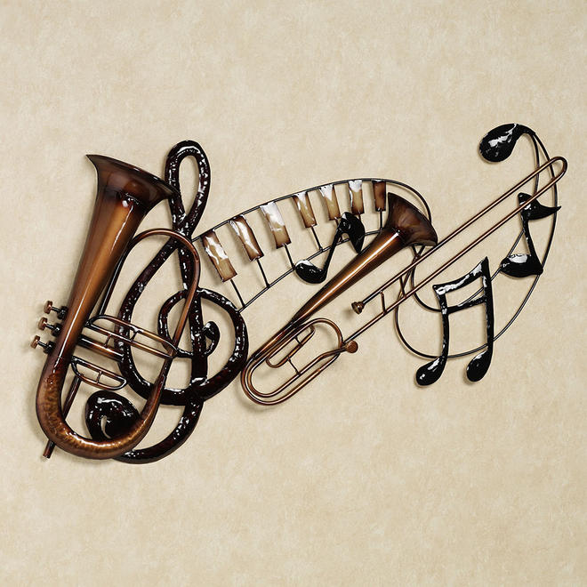wall sculpture trumpet