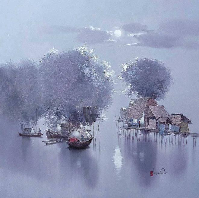 boatwatercolor paintings by dang can