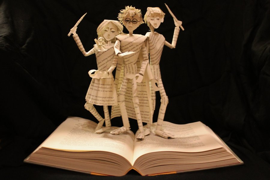 book sculptures
