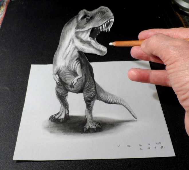 dinosaurs 3d drawings