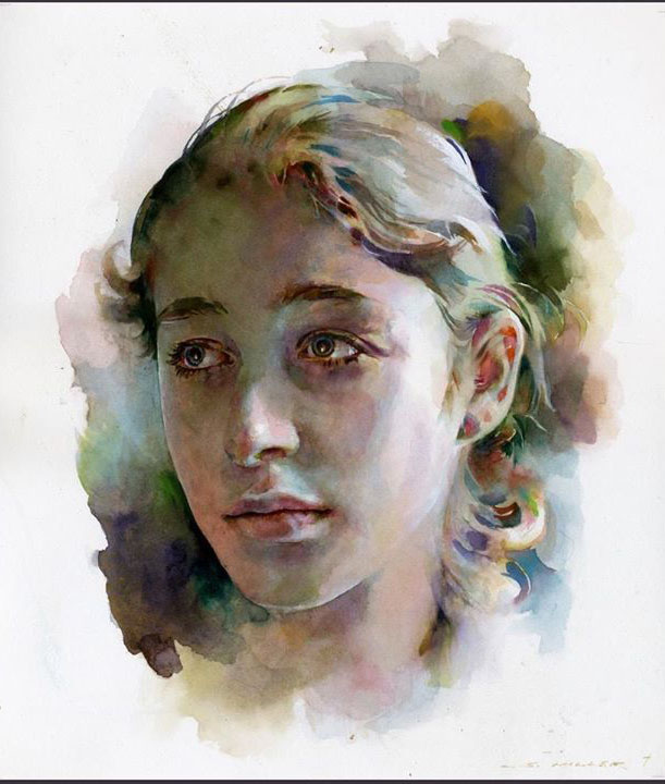girl watercolor paintings