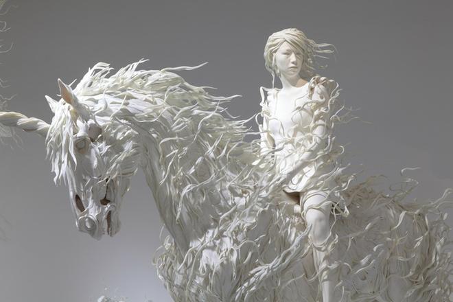 horse paper sculpture