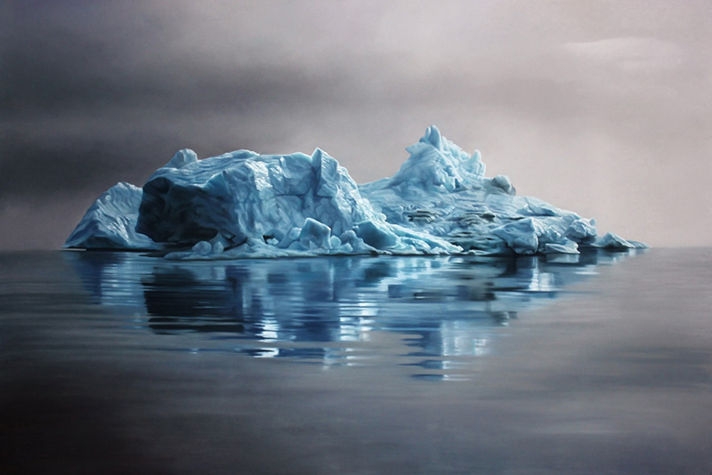 icebergs pastel paintings