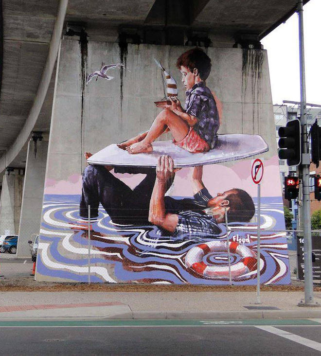 man and boy street art by fintan