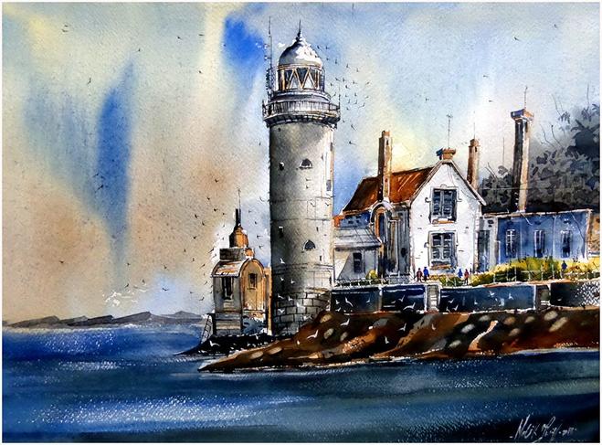 port watercolor paintings