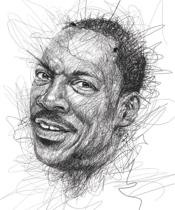 portraits scribble by vince