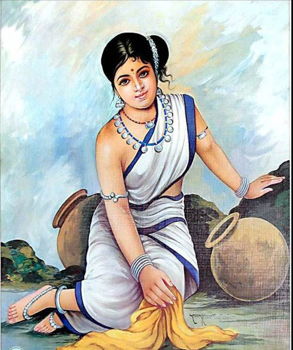 beautiful lady indian paintings -  10