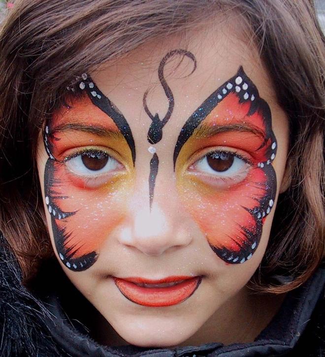 butterfly face paintings