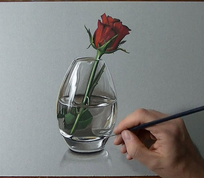 rose flower drawings