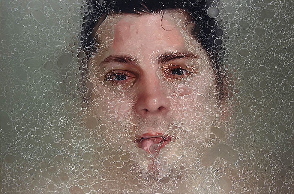 15 wet man hyper realistic oil paintings