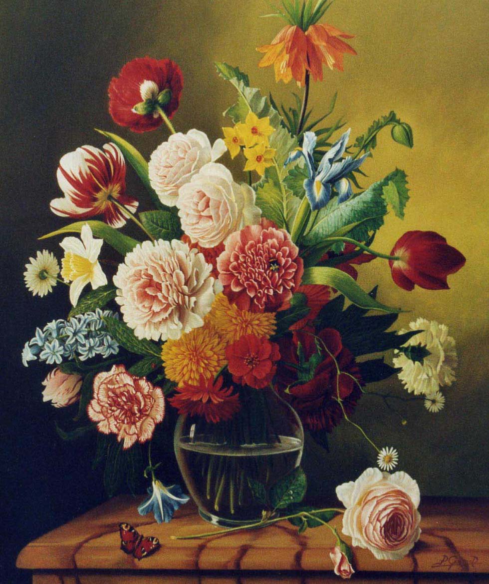 18 flower paintings by phllip gerrard