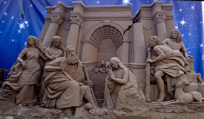 jesus christ sand sculptures