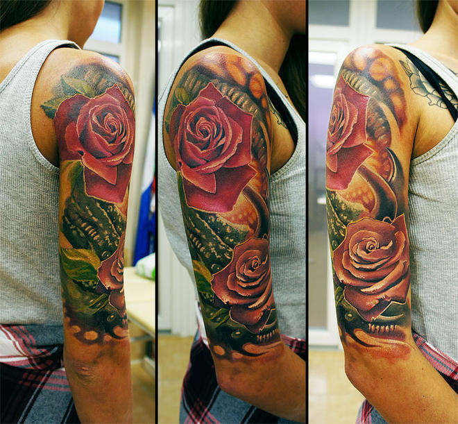 rose tattoos women grimmy