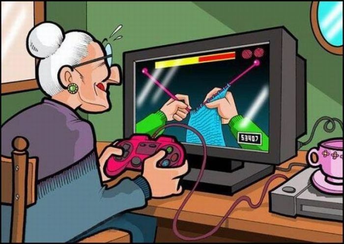 old lady funny drawings -  22