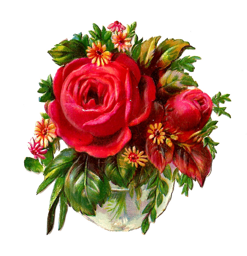 rose bouquet flower paintings -  23