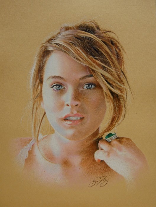 25 color pencil drawings by lindsay lohan