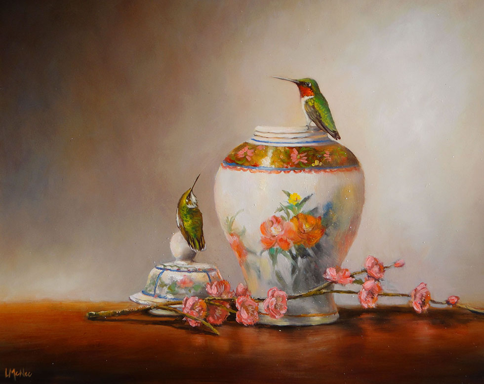 still life painting by rubies porcelain -  29
