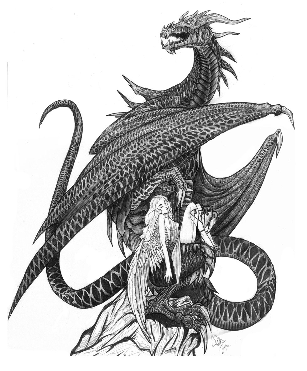 3 dragon drawings by dragonwitch