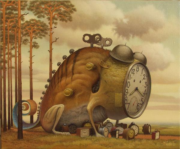 frog surreal painting by jacek yerka -  4