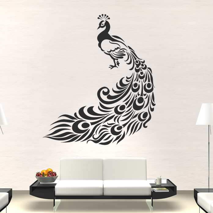 5 peacock wall art