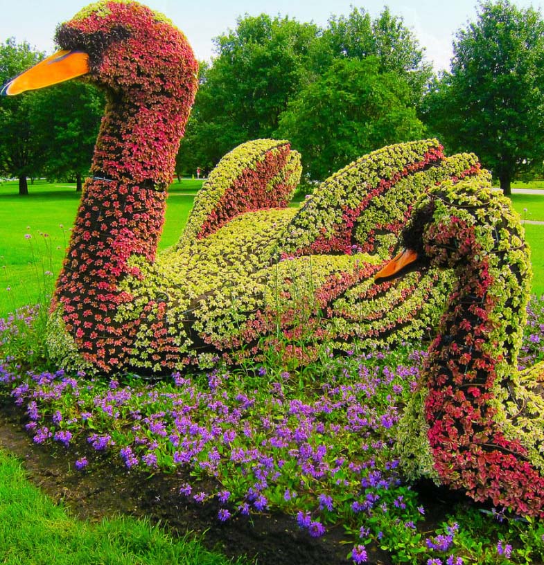 6 duck garden sculptures